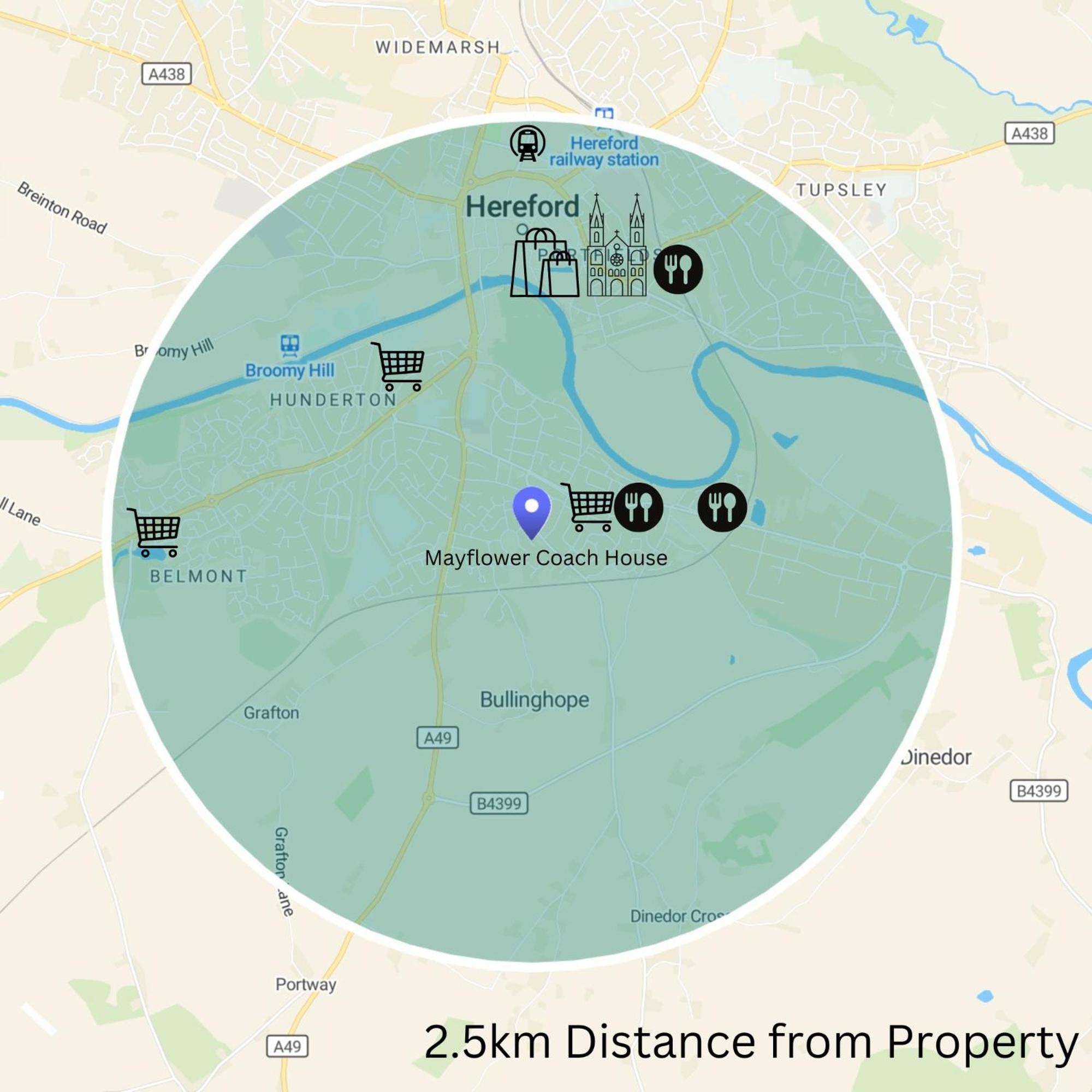 Hereford - Mayflower Coach House, Modern 2 Bedroom Property With Parking, Located South Of Hereford City, Suitable For Small Family, Couple Or Contractors - Sleeps Up To 5 Guests - Hosted By Rentmyhouse Exterior foto